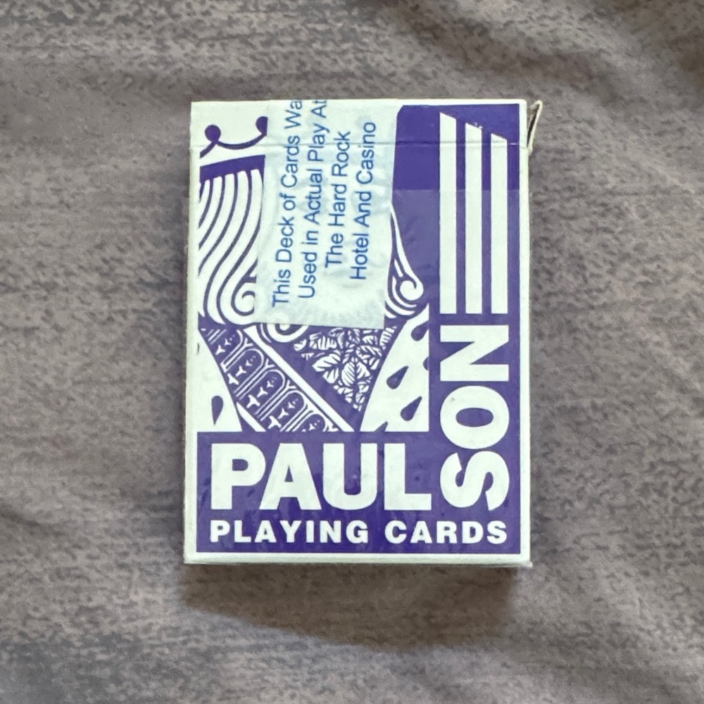 Vintage HardRock Hotel Las Vegas Purple Playing Cards. Casino used. Well played.